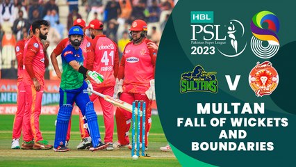 Let's Recap Multan Sultans Fall of Wickets And Boundaries | Match 7 | HBL PSL 8 | MI2T