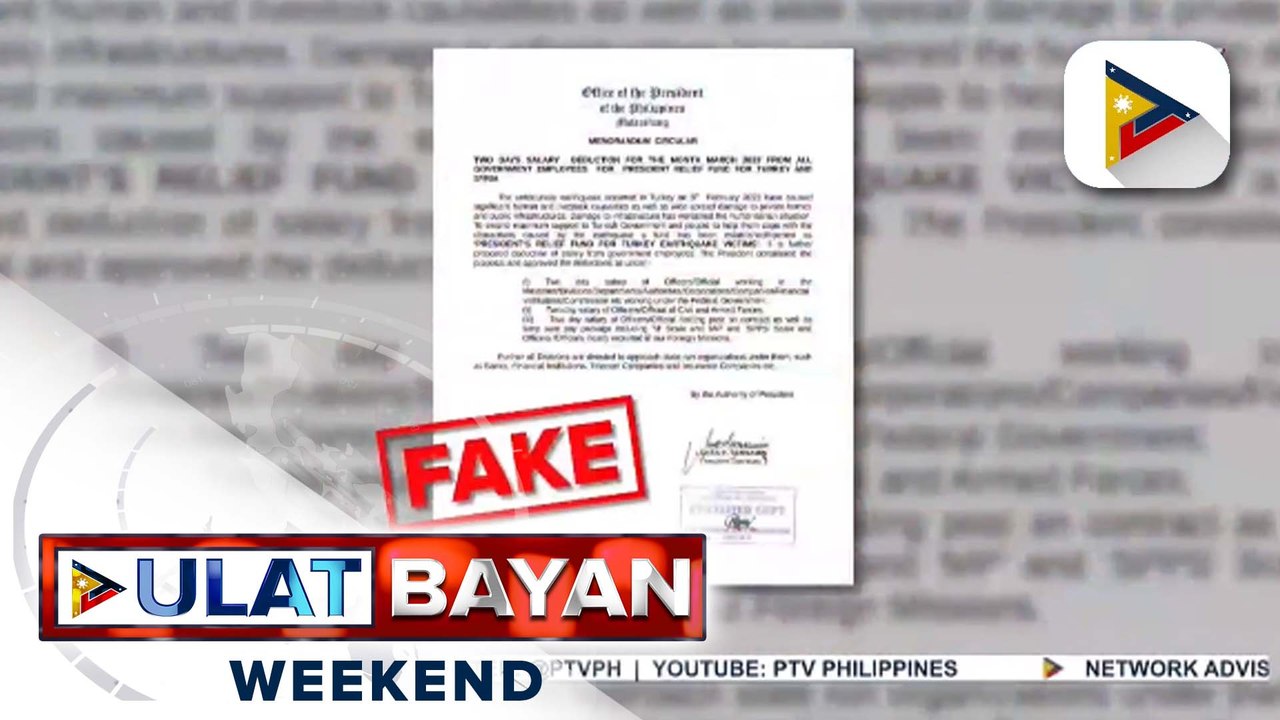 Palasyo: Bawas-sweldo sa mga kawani ng gobyerno para sa 'President Relief Fund', fake news
