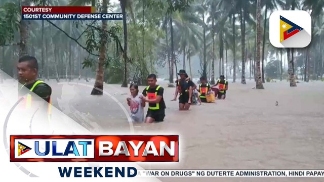 Ilang residente sa mga lalawigan ng Caraga, inilikas dahil sa landslides at baha