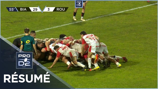 PRO D2 - Résumé Biarritz Olympique-Rouen Normandie Rugby: 44-8 - J21 - Saison 2022/2023