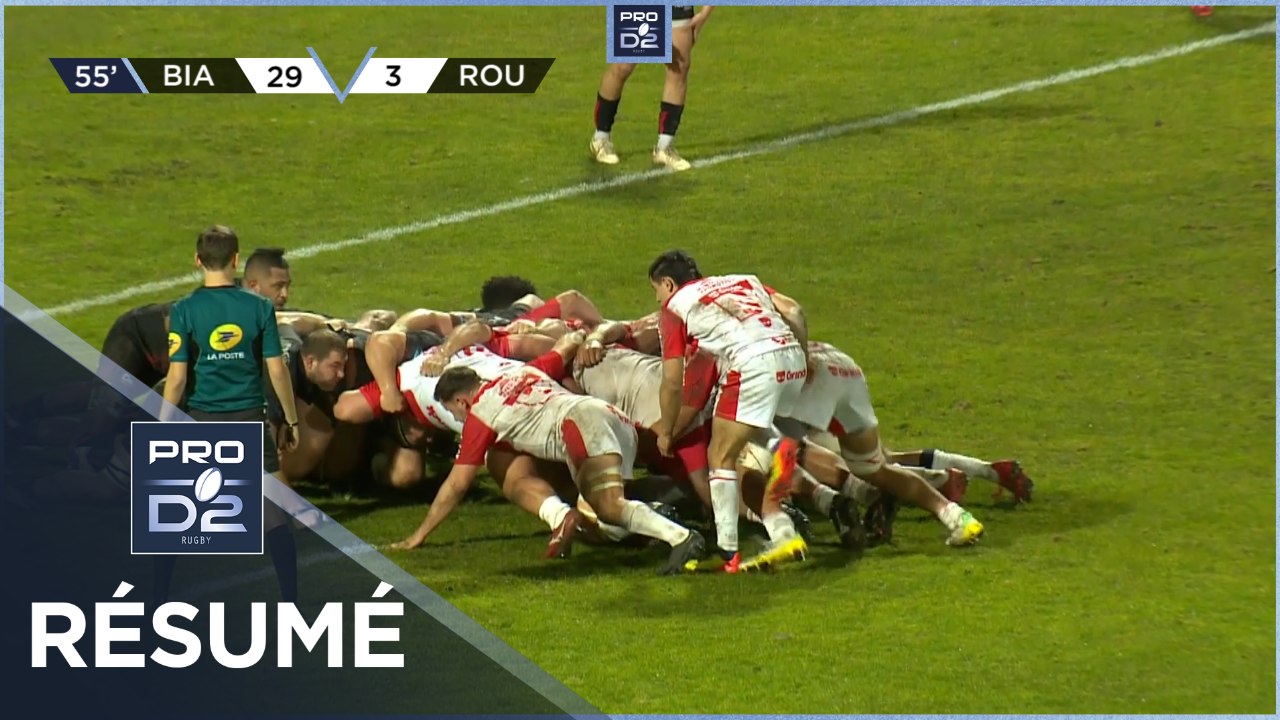 PRO D2 - Résumé Biarritz Olympique-Rouen Normandie Rugby: 44-8 - J21 - Saison 2022/2023