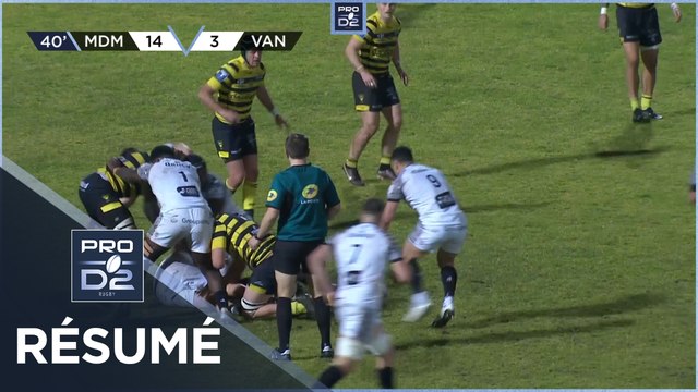 PRO D2 - Résumé Stade Montois-RC Vannes: 30-3 - J21 - Saison 2022/2023