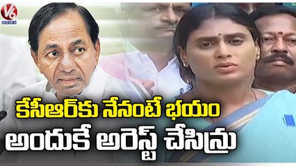 YS Sharmila Comments On CM KCR Govt For Stopping Padayatra And Arrest _ Lotus Pond _ V6 News