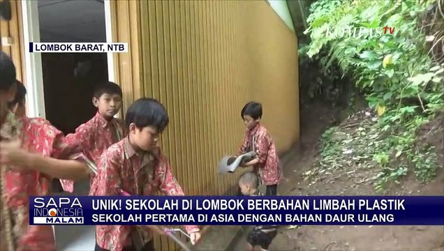 Sekolah Rusak Karena Gempa, SDN 4 Tamansari Dibangun dengan Bahan Limbah Plastik