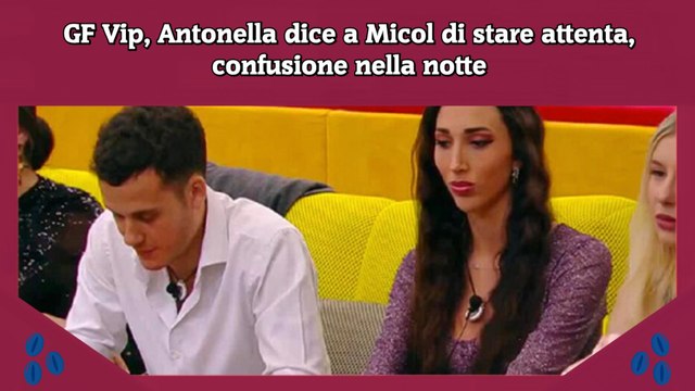 GF Vip, Antonella dice a Micol di stare attenta, confusione nella notte