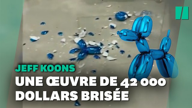 Foire d'art à Miami: une sculpture de Jeff Koons bousculée par une visiteuse se brise