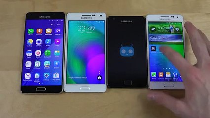 Samsung Galaxy A5 2016 vs. S2 vs. Alpha vs. A5 2015 - Speed Test! (Funny)