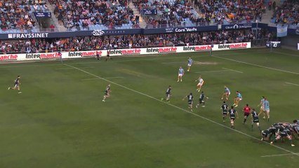 TOP 14 - Essai de Clément LAPORTE (SP) - USA Perpignan - Section Paloise - Saison 2022:2023