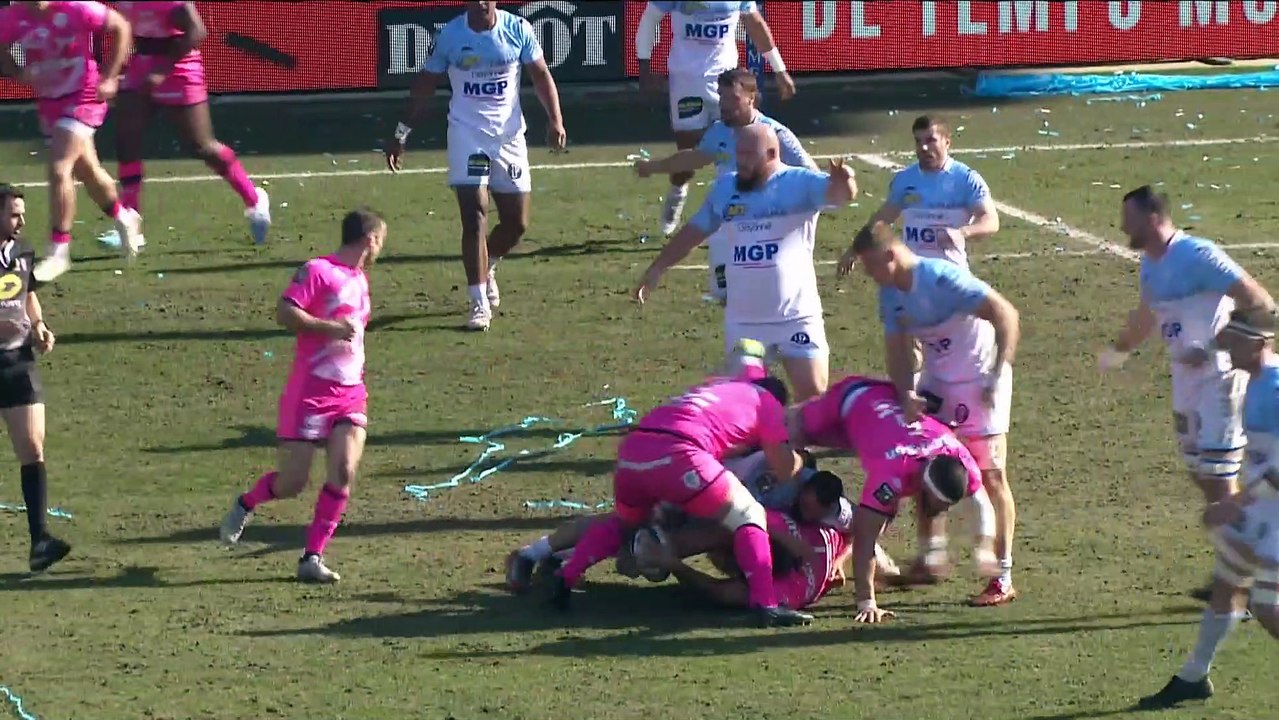 TOP 14 - Essai de Mathieu HIRIGOYEN (SFP) - Aviron Bayonnais - Stade Français - Saison 2022:2023