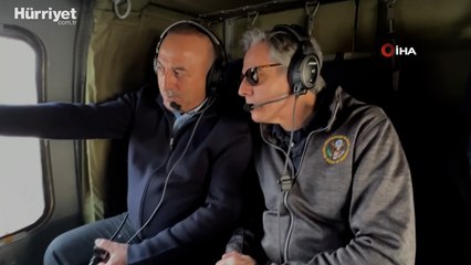 Başlıksı Dışişleri Bakanı Çavuşoğlu, ABD’li mevkidaşı ile deprem bölgesinde incelemelerde bulundu