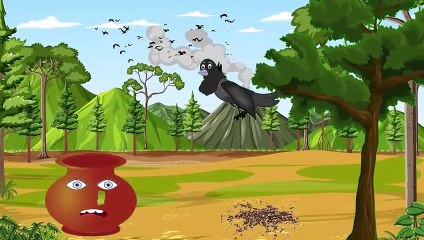प्यासा कौआ | pyasa kuawa | hindi fairy tales | moral story | chidya wala cartoon | jungle story |BCN