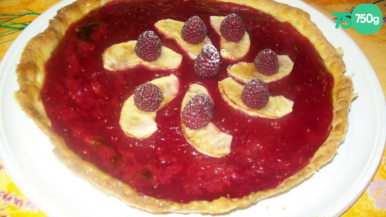 Tarte pomme -framboise