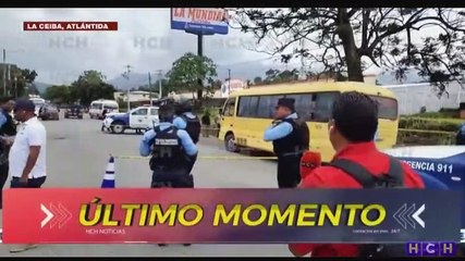 Dos muertos deja ataque contra bus interurbano en La Ceiba