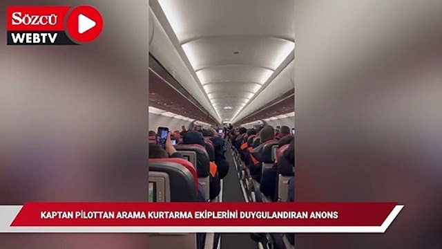 Kaptan pilottan arama kurtarma ekiplerini duygulandıran anons