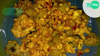 Carri œufs aux pommes de terre