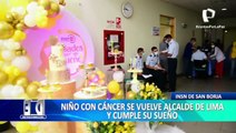 INSN de San Borja: Niño con cáncer se vuelve alcalde de Lima y cumple su sueño