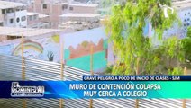 SJM: Pared perimétrica de colegio en Pamplona Alta se cae a dos semanas de inicio de clases