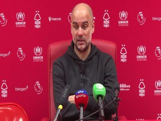 Pep Guardiola Reacts to Manchester City's 1-1 Draw with Nottingham Forest ⚽
