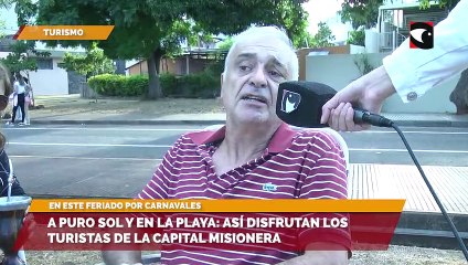A puro sol y en la playa así disfrutan los turistas de la capital misionera