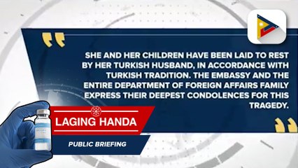 Pilipina at kanyang tatlong anak, patay na nang makuha sa mga guho sa Türkiye ayon sa PHL Embassy