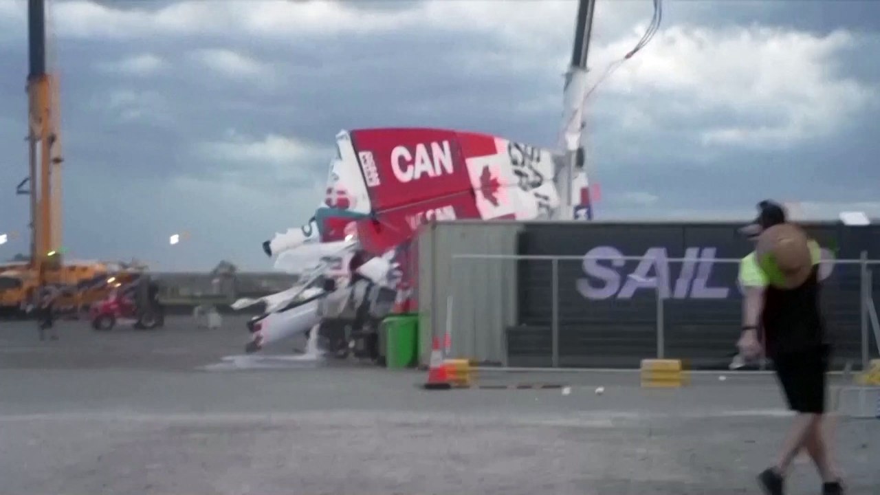 High winds wreak havoc at Australia Sail GP