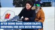 Rahul Gandhi and sister Priyanka enjoy snowmobile ride in Kashmir | Oneindia News