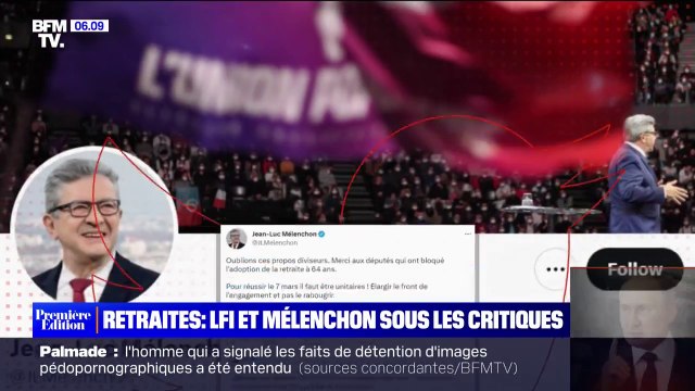 Réforme des retraites: Philippe Martinez critique la stratégie de La France insoumise à l'Assemblée, Jean-Luc Mélenchon appelle à oublier ces propos diviseurs