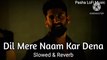 Dil Mere Naam Kar Dena ( Slowed & Reverb ) Song || Pasha LoFi