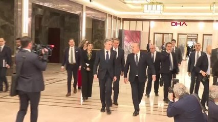 BAKAN ÇAVUŞOĞLU ABD DIŞİŞLERİ BAKANI BLİNKEN İLE BİR ARAYA GELDİ