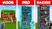 Minecraft NOOB vs PRO vs HACKER BLOCK HOUSE BUILD CHALLENGE in Minecraft  Animation