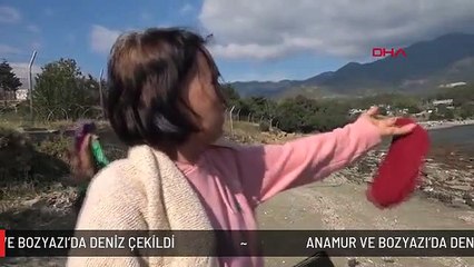 ANAMUR VE BOZYAZI'DA DENİZ ÇEKİLDİ