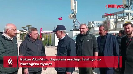 Bakan Akar'dan, depremin vurduğu İslahiye ve Nurdağı'na ziyaret