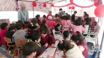 Çocuklara çadır kentte eğitim