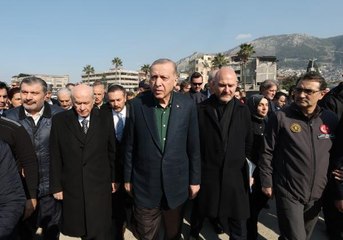 Cumhurbaşkanı Erdoğan ve MHP Lideri Bahçeli Hatay'da