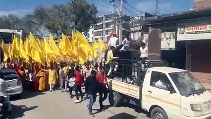 खाटूधाम के लिए रवाना हुआ निशान यात्रियों का दल