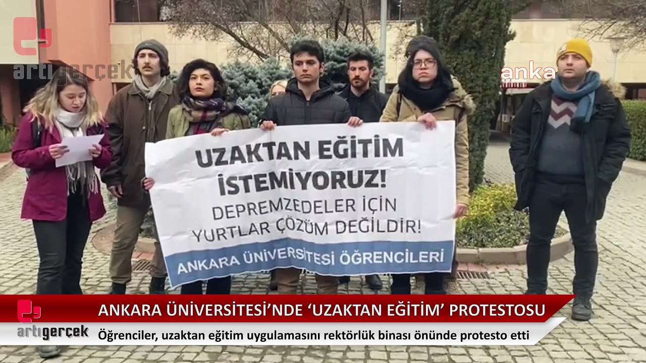 Ankara Üniversitesi öğrencilerinden uzaktan eğitim protestosu