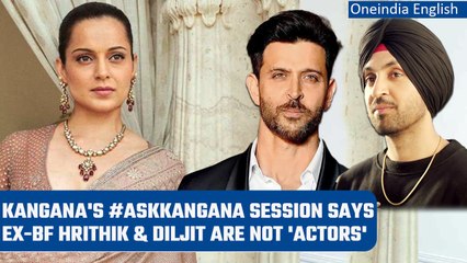 Kangana's #AskKangana session on twitter; took a Jibe at Ex Bf Hrithik & Diljit | Oneindia News