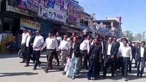हत्या के विरोध में वकीलों ने रैली निकाल किया प्रदर्शन