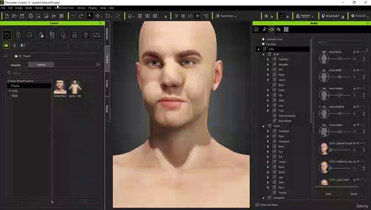 4 - Using Morph Sliders To Edit the Head