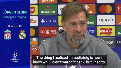 Klopp endured 'proper torture' during Liverpool-Madrid rewatch
