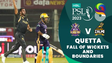Let's Recap Quetta Gladiators Fall of Wickets And Boundaries | Match 9 | HBL PSL 8 | MI2T