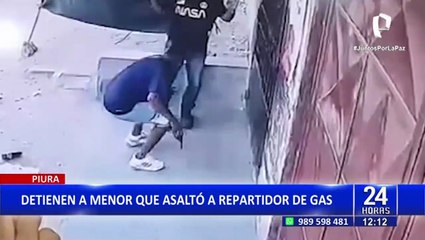 Robo en Piura: Capturan a menor que participó en asalto a repartidor de gas