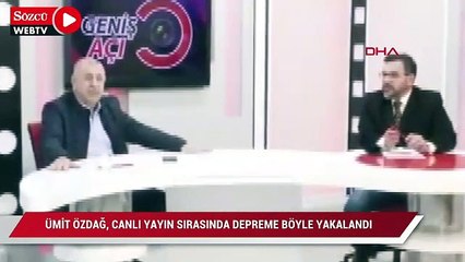 Zafer Paritsi Lideri Ümit Özdağ, canlı yayın sırasında depreme böyle yakalandı