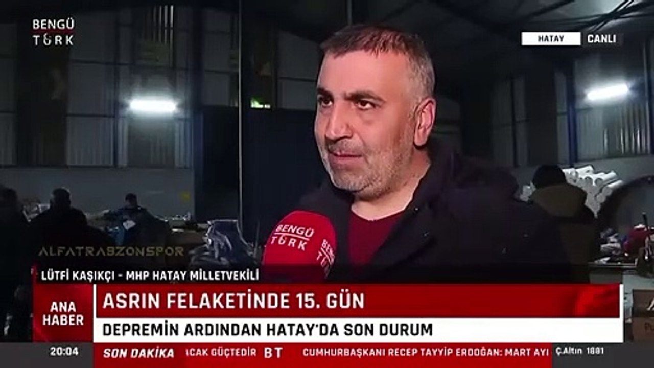 MHP Hatay milletvekili Lütfi Kaşıkçı, Hatay'daki depreme canlı yayında yakalandı