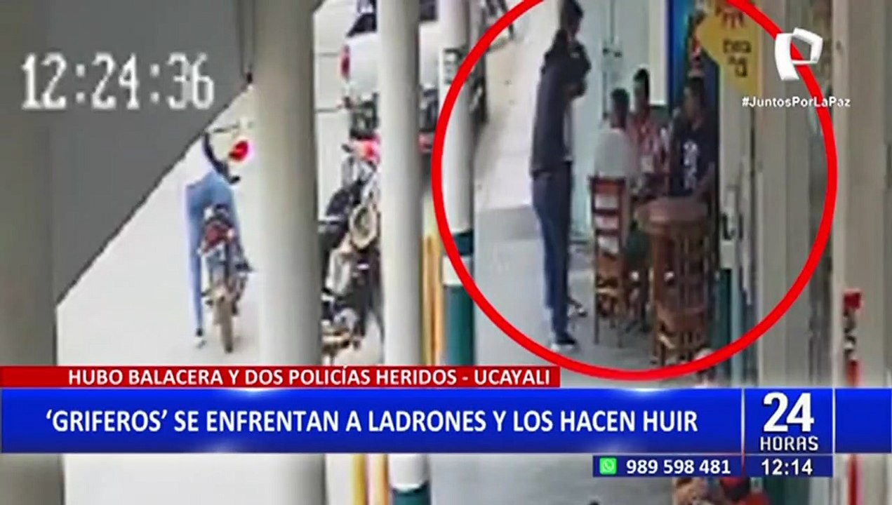 Balacera en Ucayali deja 2 policías heridos tras enfrentamiento entre 'griferos' y ladrones
