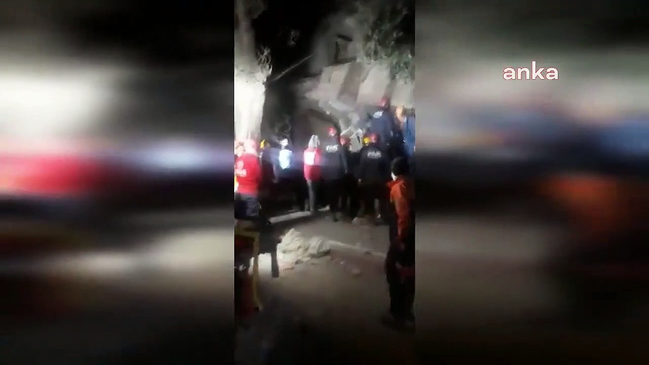 Haluk Levent, yıkılan bir apartmanda başlayan arama kurtarma çalışmalarının görüntülerini paylaştı