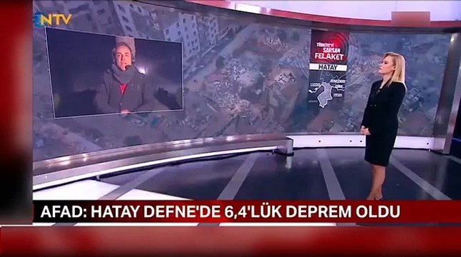 NTV muhabiri Hatay’daki 6.4’lük depremi böyle anlattı: 99 depremini de gördüm ama böylesini görmedim, ayakta duramadık