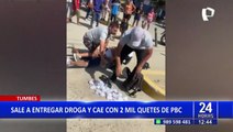 Cae sujeto con 2 mil quetes de PBC cuando salía a entregarlos en Tumbes