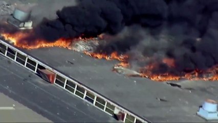 #Warning: A huge fire broke out after the explosion with many Ohio casualties