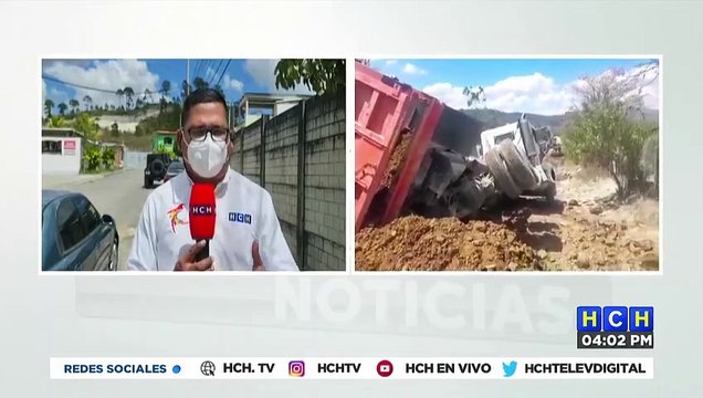 Volqueta estuvo a punto de provocar una tragedia en Corquín, Copán